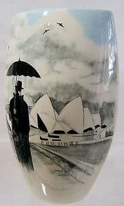 Artware Collect Tony Cartlidge Large Vase - Sydney Harbour & The Rainman