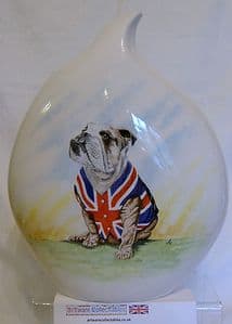 Artware Collectables Tony Cartlidge Tear Drop Vase -The British Bulldog - SOLD