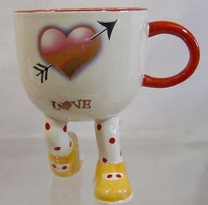 Artware Lustre Pottery Walking Ware Kneeling Cup - Valentine Special