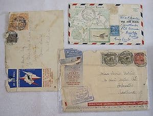 Australian First Day Cover - 1st All Australian Air Mail Service 1931 + 2 others