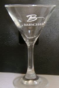 Babycham Martini-style Cocktail Glass with Alternative Logo