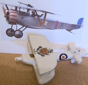 Carlton China Crested Ware - Anglo-French WWI Biplane - Eastbourne