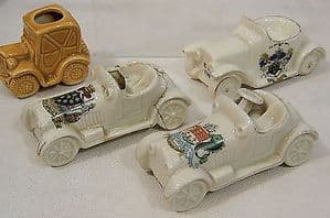 Carlton Crested China -  Open Top Motor Car -  Waterford Crest - 1920s + Others