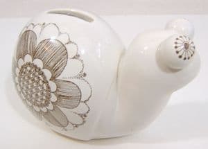 Carlton Ware Bug-Eyed Snail Money Box - Pale Grey- sold