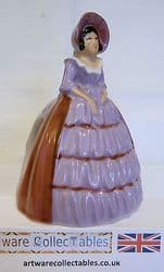 Carlton Ware Crinoline Lady Napkin Holder Figurine - Yellow Dress