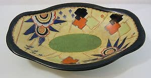 Carlton Ware Handcraft 'Jigsaw' Multicoloured Revo Dish/ Bowl - 1930s - SOLD