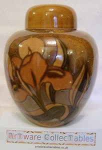 Carlton Ware 'Iris' Large Ginger Jar with Cover/Lid - 1960s - SOLD