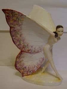 Carlton Ware Large Butterfly Girl - Freesias - 41/1250 - SOLD