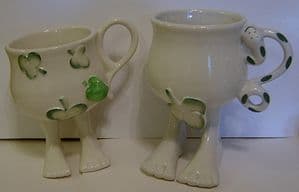 Carlton Ware Lustre Pottery - Walking Ware Adam & Eve Cups - SOLD