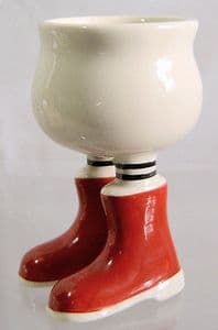 Carlton Ware Lustre Pottery Walking Ware Eggcup with Red Wellington Boots - SOLD