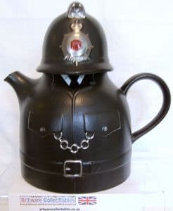 Carlton Ware Traditional Policeman Novelty Teapot with Red Central Badge -  SOLD