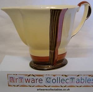Carlton Ware 'Vertical Stripes' Cream Jug - Art Deco - 1930s - SOLD