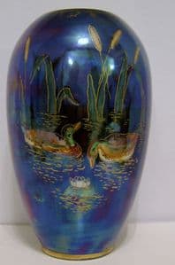 Crown Devon Fieldings Aquatic Lustrrine Vase - 1930s