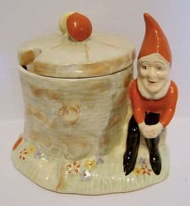 Crown Devon Gnome Preserve Pot - 622 - 1930s