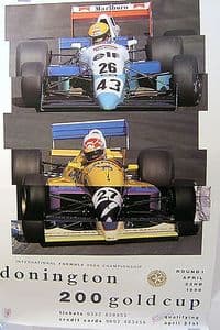 Donington 200 Gold Cup Official Poster - Round 1 1990