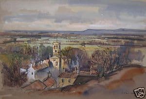 J.Barrie Haste - Vale of Mowbray, NorthYorks - Watercolour