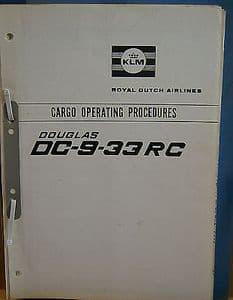 KLM Douglas DC-9-33RC Cargo Operating procedures - 1968