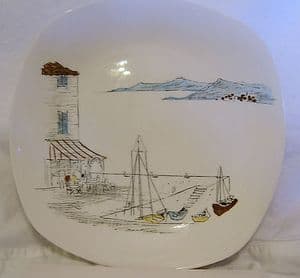 Midwinter 'Cannes' 9.5 inch Plate - 1960s - Temp Out Of Stock