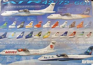 Original Airliner World  Folded Colour Poster - ATR 42/72-600 - SOLD