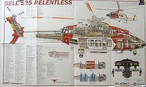 Original Flight Folded Cutaway Poster - Bell 525 Relentless