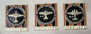 Original Russian Pin Badge - Indiginous Military Aircraft Production 1945/75 x 3