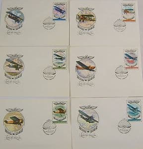 Russian First Day Covers - Set of 6 - Important Early Russian Aircraft