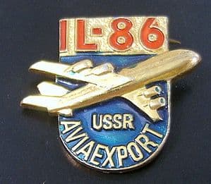 Russian Pin Badge - Aviaexport Ilyushin IL-86