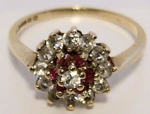 Vintage Garnet 9ct Gold Ladies Ring - SOLD