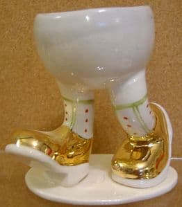 Walking Ware Lustre Pottery Studio Running Eggcup - 9ct Gold Special Edition - R1 - SOLD