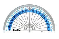 helix 10cm 180 protractor school maths